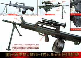 国产新型95-1式班用轻机枪真容曝光(1)